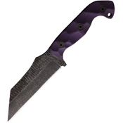 Stroup TU3PG10S TU3 Purple Fixed Blade Knife Purple Handles