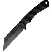 Stroup GP3BG10S GP3 Black Fixed Blade Knife Black Handles