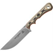 TOPS MSKIN01 Muley Skinner tumbled Fixed Blade Knife Black/Tan Handles