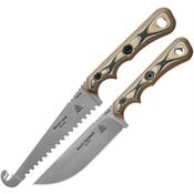 TOPS MCMB02 Muley Combo Kydex Tumbled Fixed Blade Knife Black and Tan Handles