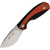 Viper 4022GBO Lille 1 Stonewash Fixed Blade Knife Black/Orange Handles