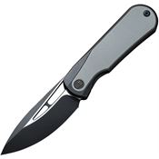 WE 210331 Baloo Black Stonewashed Framelock Knife Gray/Carbon Fiber Handles
