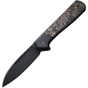 WE 200502 Soothsayer Framelock Knife Black/Copper Carbon Fiber Handles