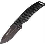 Willumsen Copenhagen MBD21DSW Birddog Black Fixed Blade Knife Black/Gray Handles