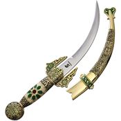 Art Gladius 505 Arab Satin Curved Blade Dagger Antique Bronze Handles