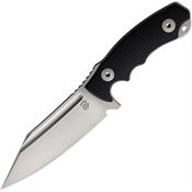Bastinelli 251 Assaucalypse Compact Stonewash Fixed Blade Knife Black Handles