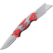 Busted Knuckle FDR002 Linerlock Knife with Red/Gray Handles