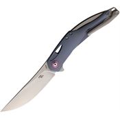 CH Knives ASB Astro Framelock Knife Blue/Gray Handles