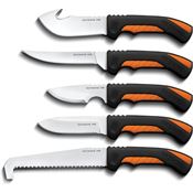 Cold Steel FXFLDKIT Hunting Kit Satin Fixed Blade Knife Black/Orange Handles