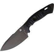 Fobos 037 Alaris Black Fixed Blade Knife Black Handles