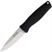 Ganzo 806BK Stonewash Fixed Blade Knife Black Handles