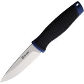 Ganzo 806BL Stonewash Fixed Blade Knife Black/Blue Handles