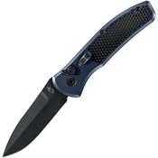 Gerber 1319 Auto Empower Plunge Lock Black Knife Blue Handles