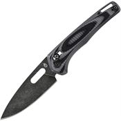 Gerber 3927 Sumo Pivot Lock Stonewash Fixed Blade Knife Black and Gray Handles