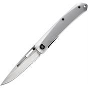 Gerber 4056 Affinity Framelock Knife Silver Handles