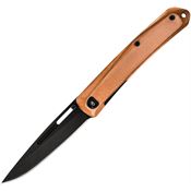 Gerber 4057 Affinity Black Framelock Knife Copper Handles