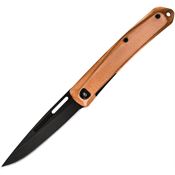 Gerber 4058 Affinity Black D2 Framelock Knife Copper Handles