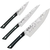 Kai HTS0370 Professional Kitchen Set Stainless Knife Black Handles