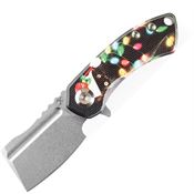 Kansept 3030S1 Mini Korvid Christmas Light Stonewash Knife Synthetic Handles