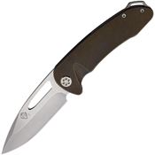 Medford 0384TQ36A1 On Belay Framelock Knife Bronze Titanium Handles