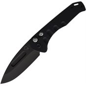 Medford 206SPD42AB Auto Swift Button Lock Black Knife Black Handles