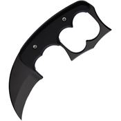 Red Horse 029 The Malice Black Finish Fixed Blade Knife Black Handles