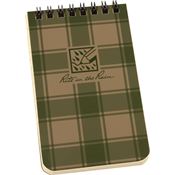 Rite in the Rain PL935T Top Spiral Plaid Notebook 3X5