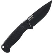 Schrade 1182520 Bitterroot Black Fixed Blade Knife Black Handles