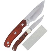 Schrade P1183269 Uncle Henry Satin Fixed Blade Knife Brown Handles