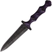 Stroup DAGPG10S Dagger Fixed Blade Knife Purple Handles