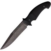 Valhalla Combat Tactical 003 Samuel Lurquin Wardog 1.0 Black Fixed Blade Knife Black Handles
