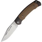 Viper 6002CN Twin Slip Joint Satin Fixed Blade Knife Natural Canvas Handles