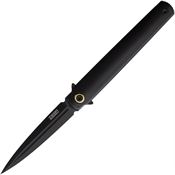 ZIEBA 006D Six Dagger Framelock Knife Black Handles