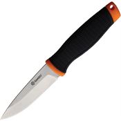Ganzo 806OR Fixed Blade Stonewash Fixed Blade Knife Black/Orange Handles