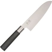 Kai 6716S Santoku Stainless Knife Black Handles