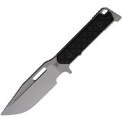 Midgards-Messer 9 Utgard Tactical Grey Fixed Blade Knife Black Handles