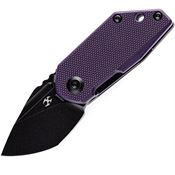 Kansept 3044A5 RIO Black Stonewashed Linerlock Knife Purple Handles