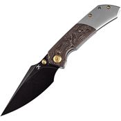 Kansept 1034A9 Fenrir Linerlock Knife Copper/Carbon Fiber Handles