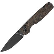 Kizer 3605A2 Nebula Stonewash Knife Gold Handles