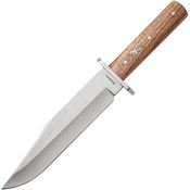 Browning 920 BR0920 Bowie Satin Fixed Blade Knife Brown Handles