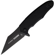Blackhawk 15BW201BK Be-Wharned Assist Open Linerlock Knife Black Handles