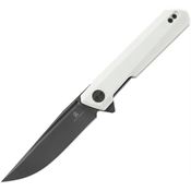 Bestech MK01I Bestechman Black Stonewashed Dundee Linerlock Knife White Handles