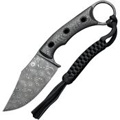 Civivi 20059BDS1 Midwatch Damascus Fixed Blade Knife Carbon Handles