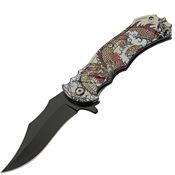 China Made 300571MD Meiji Dragon Assist Open Linerlock Knife