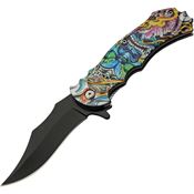 China Made 300572BD Blue Demon Assist Open Linerlock Knife