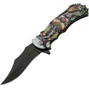 China Made 300572CC Creepy Cat Assist Open Linerlock Knife