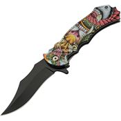 China Made 300572TS Tiger Snake Assist Open Linerlock Knife