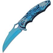 China Made 300580BL Dragon Linerlock Knife Blue
