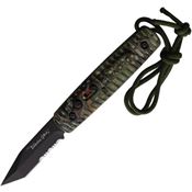 Colonial 114 Auto Ranger Button Lock Black Knife Oak Camo Handles