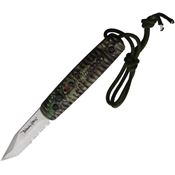 Colonial 115 Auto Ranger Button Lock Satin Knife Oak Camo Handles